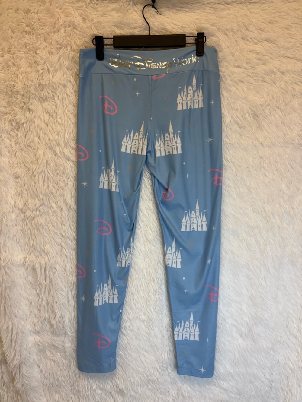 Walt Disney World Light Blue Castle & Pink Accent Leggings | Soft | Size Medium🩵 - Picture 17 of 17